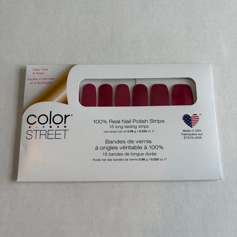 *Retired* Color Street: Munich Mulberry | Berry Red Fall Solid Classic Winter - Picture 3 of 12